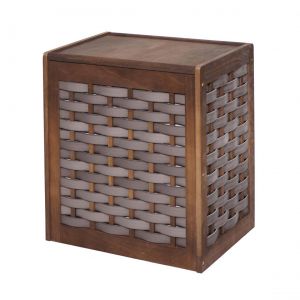 D&eacute;coshop26 Panier &agrave; linge sac &agrave; linge amovible en bois massif aspect shabby 61x51x35cm marron 04_0003775