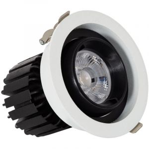 Spot Led Downlight Cob Rond Orientable 360º (Ugr19) High Lumen Expert Color No Flicker Cri90 12w Coupe Ø 100mm Blanc Froid 6000k 110 Mm