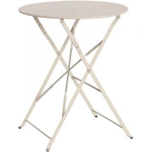 Table de jardin bistrot ronde Ø60cm pliable en acier thermolaqué