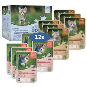 Bozita Multibox Multibox Lot de 12 sachets de 85 g de Nourriture Humide pour Chats en Sauce avec Poisson et Viande