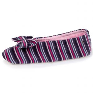 Isotoner Chaussons Ballerines femme grand n?ud Multicolore - Couleur Multicolore - Taille 35