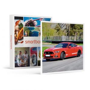 Smartbox Coffret Cadeau - 6 tours au volant d'une Ford Mustang et 2 tours de baptême à bord d'une berline Hommell à Lohéac- Sport & Aventure