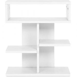 Privatefloor Tagère basse de style scandinave avec 5 compartiments - Bois Blanc