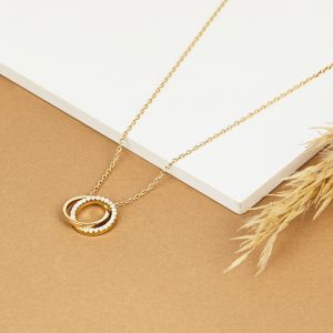 Cleor Collier pour femme en Argent 925/1000 serti de zircon - 0.003 g - taille : 373CM - Z0159077