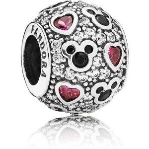 Pandora Charm Disney, Mickey et Coeurs Scintillants