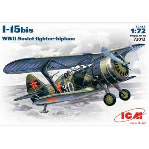 ICM Maquette Polikarpov I-15bis avec roues. Marquages russes-1/72 - Ma