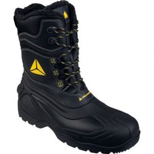 Delta Plus Chaussures de sécurité montantes sans métal Eskimo noires / jaunes pointure 47