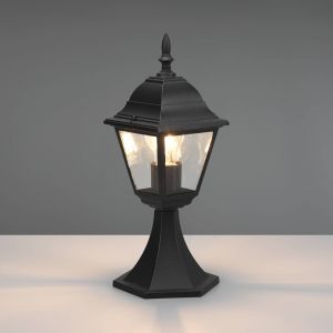 Potelet led 1xe27 max 60w aluminium noir mat ip44 - trio - livenza 82801596