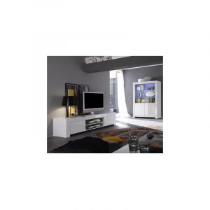 Image de Azura home design Meuble tv LAZARRO 2 niches 2 portes 140 cm