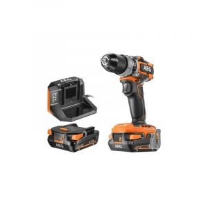 AEG Perceuse percussion Subcompact 18V BRUSHLESS BSB18SBL-202C, 2,0 Ah, chargeur, mandrin m&eacute;tal 13 mm, 65 Nm de couple