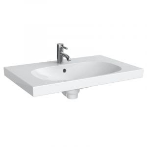 Geberit Keramag Acanto lavabo 500622, avec trou pour robinet, avec trop-plein, 750x480mm, Coloris: Blanc, avec KeraTect - 500.622.01.8