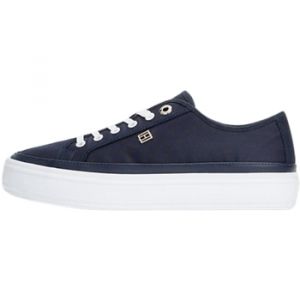 Tommy Hilfiger Femme Baskets Vulcanisées Essential Canvas Chaussures, Bleu (Space Blue), 37 EU