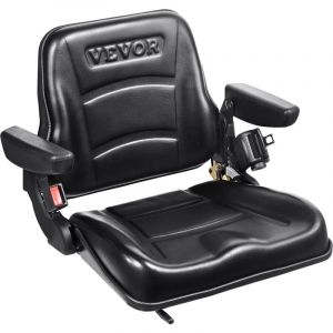 Siège de Tracteur - VEVOR - Siège Chariot Élévateur Universel Accoudoirs Réglables Ceinture Sécurité