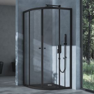 Sogood - Cabine de Douche avec Portes Coulissantes Pare-Douche en Quart de Cercle Verre Transparent esg Ravenna32K 80x80x190cm avec Bac à Douche
