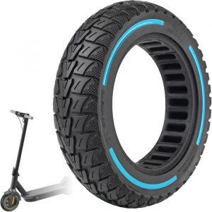 Pneu plein 10" anti-crevaison pour Ninebot Max G30/G30D/G30D2 - Antid&eacute;rapant, solide, bleu.