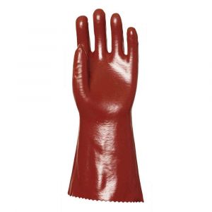 Image de Euro Protection Gant de protection PVC rouge - 36 cm - La paire - Taille 10 - Eurotechnique