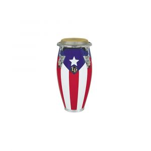 Latin Percussion M198-PR MC Mini Tunable Puerto Rican Flag Wood Conga