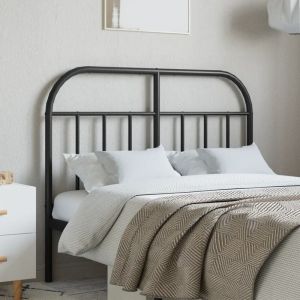 Image de VidaXL Tête de lit métal noir 120 cm