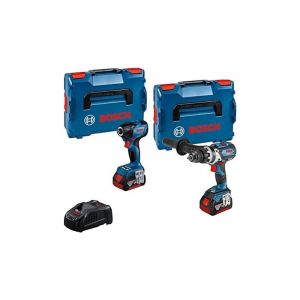 Bosch Professional Kit combo GSB 18V-110 C + GDR 18V-210 C (avec 2 batteries 5,0 Ah, chargeur GAL 1880 CV, dans coffret L-BOXX)