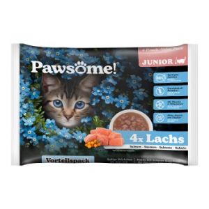 Pets Nature GmbH Pawsome Kitten saumon flowpack 4x85 g