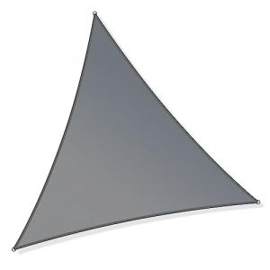 Toboli - Voile d'ombrage Triangulaire 4x4x4m Protection Vent Soleil uv 30+ Auvent Jardin Balcon Patio - grau