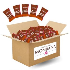 MONBANA | 200 Amandes Caramel | Croustilles au Chocolat à offrir ou à savourer en toute intimité autour d'un café ou d'une boisson.