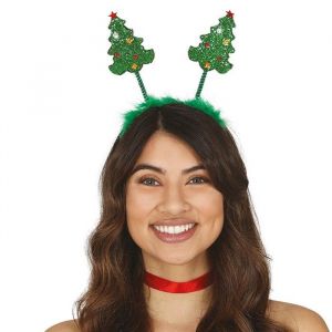 SERRE-T&Ecirc;TE SAPINS DE NO&Euml;L VERTS ADULTE Vert