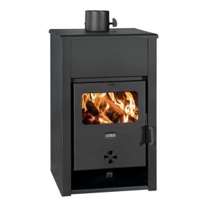 Poêle à bois Prity K2 D – 11,6 kW, Classe A+, Noir Graphite, Design Compact