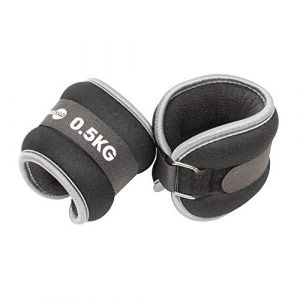 Fitness Mad Wrist/Ankle Weights Neo Paire de Poids pour Poignet/C ville 2 x 0,5 kg Mixte, Noir/Gris, 2 x 0 5Kg