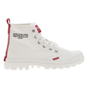 Image de Palladium Boots Pampa Hi Dare blanches à lacets plats