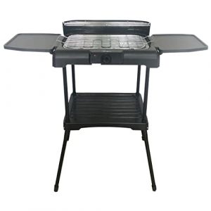 Ardes ARBBQ02 Barbecue &Eacute;lectrique Sans Fum&eacute;e, BBQ Double Gril &Eacute;lectrique Portable XXL avec Protection Anti-projections et Pare-vent, Tablettes et Chevalet, Barbecue d&rsquo;Int&eacute;rieur-Ext&eacute;rieur