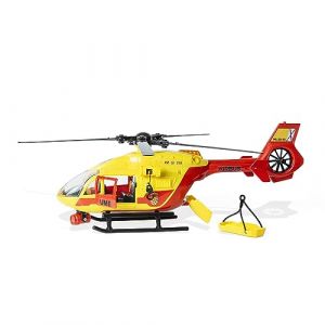 Dickie Toys Hélicoptère de Sauvetage - Airbus H145 - 36 cm - Lumière et Son - Civière