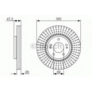 Bosch 1 Disque de frein 0986479595