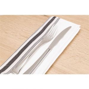 Serviette de Table Bistro avec Rayures Noires - x 10