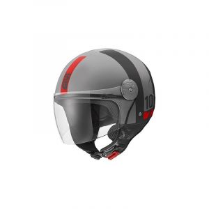 Givi Casque jet 10.7 Mini-J Concept gris/gris foncé/rouge mat- XS