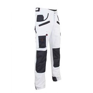 LMA Pantalon Artisan Peintre Avec Poches Genouillères - Gamme Peinture - Aerosol - Blanc-Gris Nuit - 1443 Lebeurre