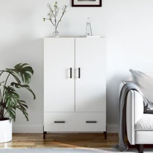 VidaXL Buffet haut blanc 69,5x31x115 cm bois d'ingénierie