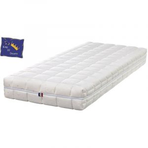 King Of Dreams Matelas 80x190 avec Latex Naturel 80 Kg/m3 DEHOUSSABLE 21 cm Ferme + Protège Matelas OFFERT Natural Latex