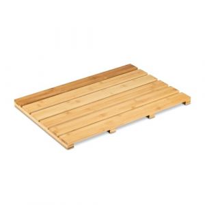 Relaxdays Tapis de Bain en Bambou, 54x36 cm, caillebotis pour Sauna, Douche, intérieur & extérieur, antidérapant, Nature