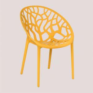 Lot de 4 chaises de salle à manger empilables Ores SKLUM Moutarde