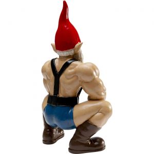 Kare Design Kare Figurine décorative Design - Nain Muscle - Multicolore - Taille XL - Accessoire de décoration - Nain avec Muscles - 48 x 29 x 17 cm (H x l x P)