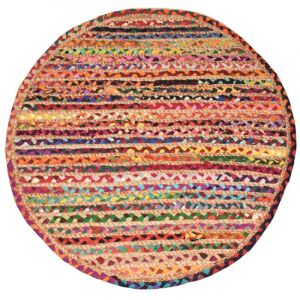 Signes Grimalt Tapis rond d&eacute;coratif, entr&eacute;e et salon, design moderne, antid&eacute;rapant, id&eacute;al pour la maison, 90 cm, tissu r&eacute;sistant