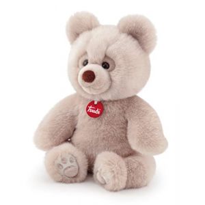 Trudi Sevi Bear Brando: 38cm Soft Beige Grey Plush Bear, Christmas, Baby Shower, Birthday Or Christening Gift for Kids, Plush Toys, Suitable from Birth