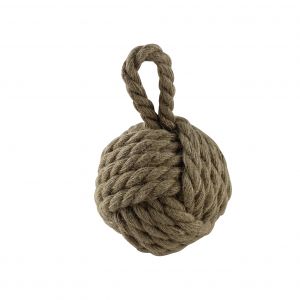 Cale-porte en jute beige