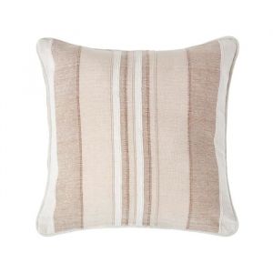 Housse de coussin à rayures Morocco Beige, 60 x 60 cm