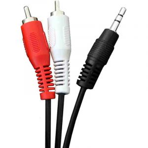 Câble audio stéréo mâle 2 rca 3,5 1,5m