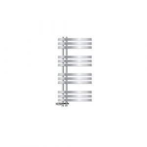 ECD Germany Radiateur de salle de bain 500 x 1000 mm sèche-serviettes chrome avec kit de montage mural + thermostat universel