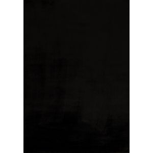 Nazar Tapis en polyester brillant motif uni noir 200x290