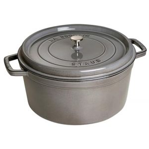 Staub Cocotte en Fonte, Ronde, &Oslash; 34 cm, 12,6 L, Gris Graphite