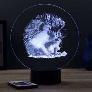 Lampe illusion 3D Hérisson